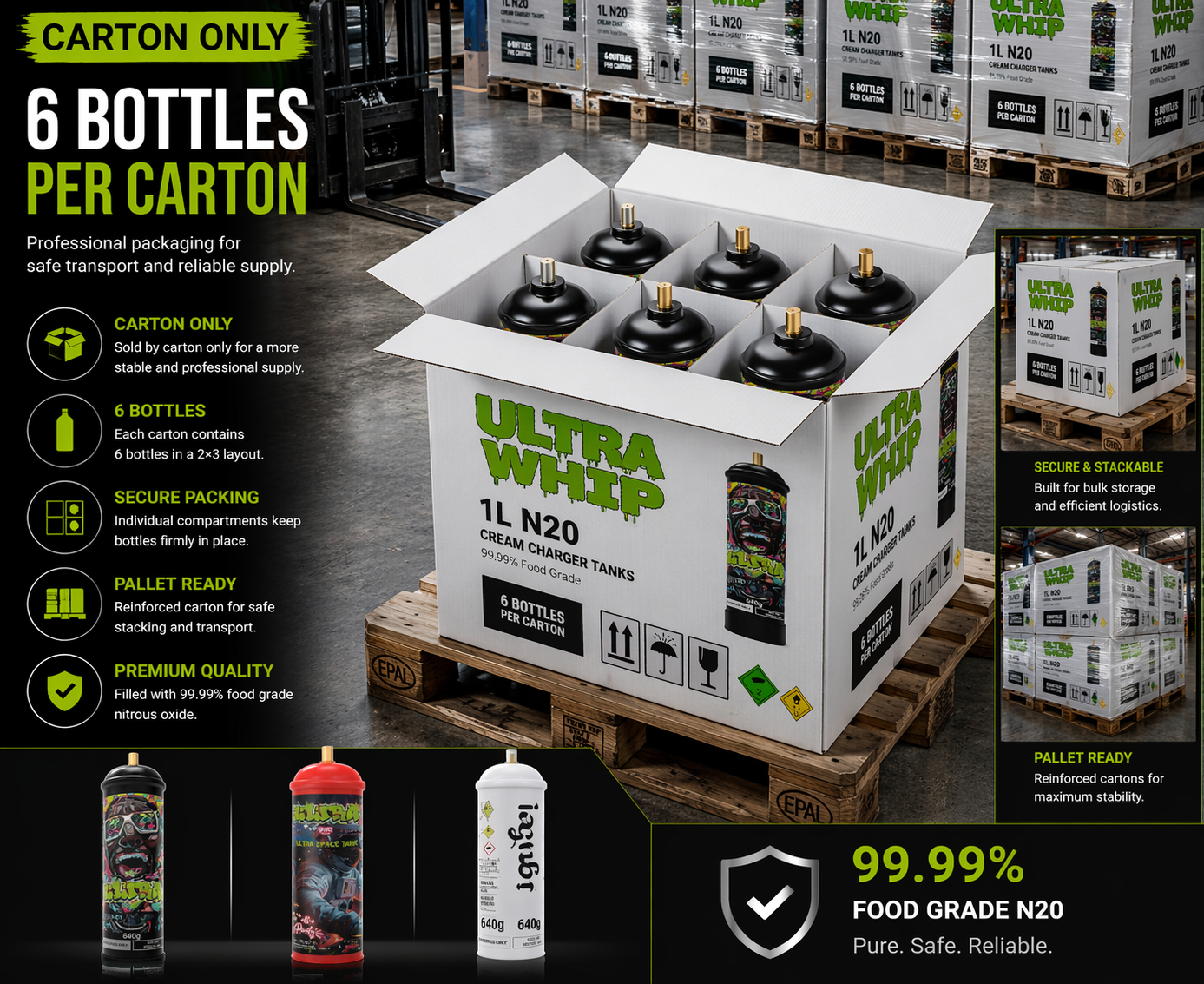 Ultra Whip 1L 6 Bottles per Carton